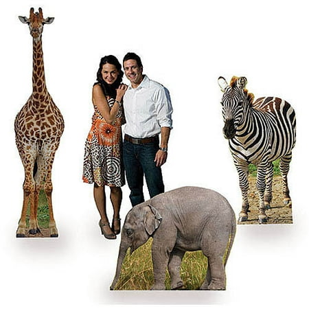 Safari Animal Jungle Party Cardboard Stand-Ups (Set of 3)