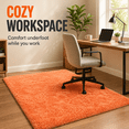 thumbnail image 6 of HOISUN 4x6 ft Soft Shag Area Rug for Bedroom Living Room, Fluffy Plush Non-Slip Carpet, Tie-Dye Orange, 6 of 10
