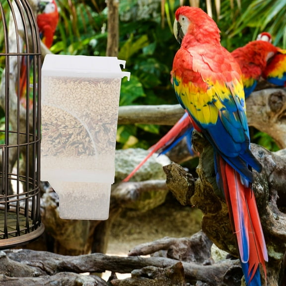 FRCOLOR  Parrot Feeding Container Bird Feeders for Outdoors Hanging Food Holder Parakeet