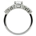 thumbnail image 4 of Womens Rings High polished (no plating) 316L Stainless Steel Ring with AAA Grade CZ in Clear TK008, 4 of 5