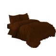 thumbnail image 1 of 100% Egyptian Cotton 3Pcs Water Fall Half Ruffled Duvet Set - Solid (Chocolate, Twin/Twin XL), 1 of 4