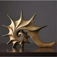 thumbnail image 2 of House of Avana  Gold Resin Hand-Carved Conch Shell Sculpture Elegant Decor, 2 of 4