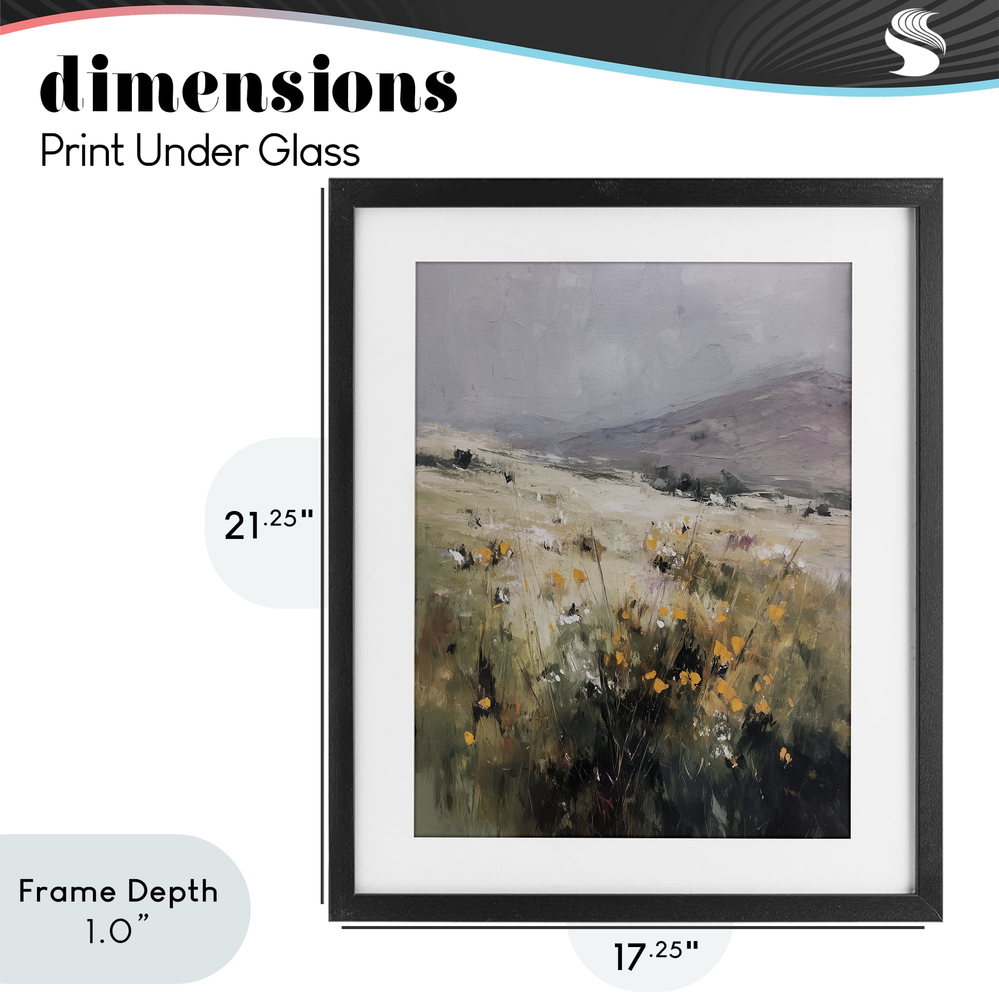 Stupell Industries Verdant Dreams Landscape Black Framed Print Under Glass, design by Svetlana Aleynikova