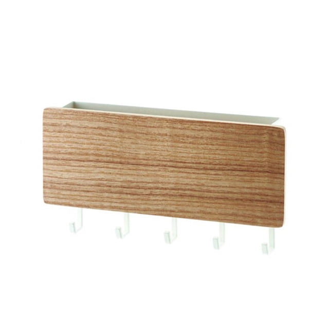 Toystoory Colgador trasero para puerta, herrajes decorativos, organizador de artículos diversos multifuncional, estante colgante sin Almacenamiento y organización del hogar Color de madera maciza.