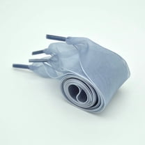 2 Pairs Flat Sheer Shoelaces 4CM Wide Satin Ribbon Snow Yarn Shoelaces for Dance Shoes Running Shoes Boots Doc Martens Sneakers Casual Shoes Sneakers - 47Inch / 120cm