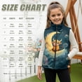 thumbnail image 6 of Xixirimido Cow Moon Galaxy Pattern Boys Girls Full Zip Fleece Vest Sleeveless Stand Collar Outwear Warm Jacket with Pockets for 4T, 6 of 6