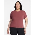 thumbnail image 2 of Avia Women's Ribbed T-Shirt with Short Sleeves, Sizes XS-XXXL, 2 of 6