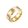 thumbnail image 6 of Mens Wedding Rings Black Sliver Gold Pure 8MM Rings, 6 of 6