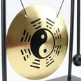 thumbnail image 2 of Mini Desktop Gong - Table Wind Chime Percussion Instrument with Mallet, Taiji Symbol & Chinese Gossip Chart, Ideal for Home Decor or Housewarming Gift, 2 of 7