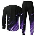 thumbnail image 5 of Wavsuf Sweatsuits 2pcs Sets Mens Jogger Set Long New Motion Shirt Sweatshirt and Sweatpants Purple Size 3XL, 5 of 5