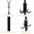 thumbnail image 4 of Coat Rack, iMounTEK 12 Hook Standalone Stainless Steel Hat Stand Clothes Hanger Hall Tree, Black, 4 of 8