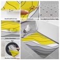 thumbnail image 6 of Yellow Grey Ombre Bath Mat 3 Piece Bathroom Rug Set, Modern Geometric Abstract Aesthetics Cream Non Slip Bath Rug Contour Mat and Toilet Lid Cover, Absorbent Shower Mats Soft Bath Rugs and Mats Sets, 6 of 8
