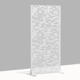 thumbnail image 2 of MAYEERTY 72"x35"x16" Outdoor Privacy Screen with Stand Metal Balcony Decorative Screen,White, 2 of 10