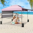 thumbnail image 4 of Costway 10'x17.6' Outdoor Instant Pop-up Canopy Tent Dual Half Awnings Adjust Patio Pink, 4 of 8