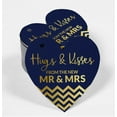 thumbnail image 2 of Inkdotpot Real Gold Foil Hugs & Kisses From The Wedding Tag Favor Hang Paper Tag 50 Pieces, 2 of 6