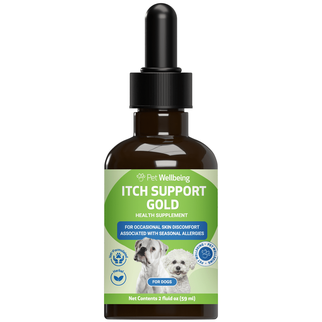 Pet Wellbeing Itch Support Gold Natural Allergy and Itch Support for Dogs