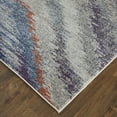 thumbnail image 3 of Feizy Edgemont Modern Abstract, Blue/Gray/Orange, 7'10" x 10' Area Rug Easy Care Stain Resistant Fade Resistant Casual Floor Rug for Living room Bedroom, 3 of 8