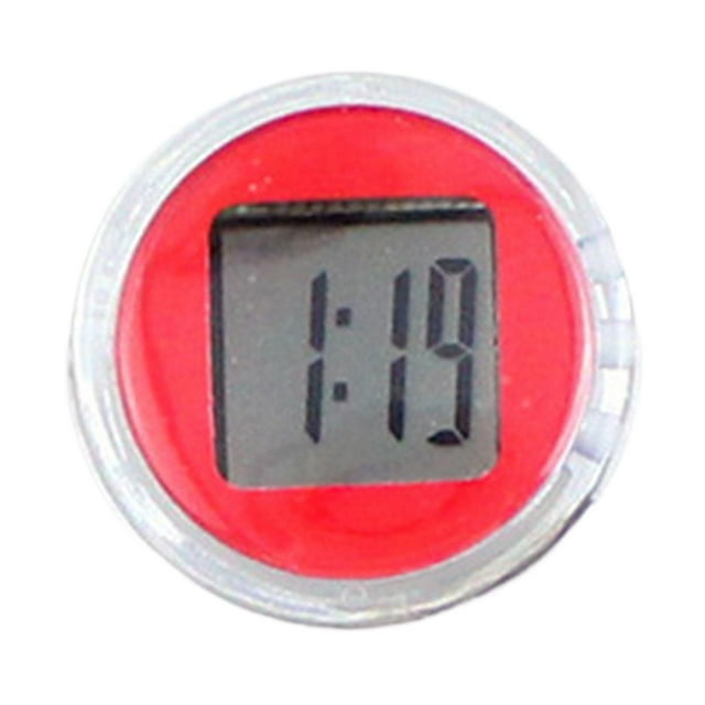 Reloj digital para manillar de motocicleta, para salpicadero de vehículo, mini relojes decorativos profesionales, reloj electrónico para automóvil. Rojo