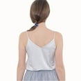 thumbnail image 4 of Womens Silk Satin Tank Top V Neck Camisole Cami Spaghetti Strap Top Loose Sleeveless Blouses Tank Shirt, 4 of 4