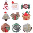 thumbnail image 5 of Broche de Navidad Pin Reno Muñeco de nieve Papá Noel Broche Pin Felpa Navidad Pecho Navidad Fiesta Favor Navidad Media Stuffers6pcs), 5 of 5