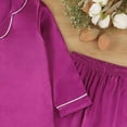 thumbnail image 4 of HFHAPW Girls Pajamas Satin Pajama Set Silky Pjs Long Sleeve Button Down Sleepwear Loungewear Sets for Kids,8-9 Y, 4 of 6