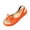 Orange, variant on Peep Toe Platform Shoes, Women's Summer Slip On Leather Sandals Casual Flats Slingback Walking Shoes Outdoor Open Toe Fish Mouth Sandals Comfortable Elastic Ankle Strap Platform Sandals, Yellow 8