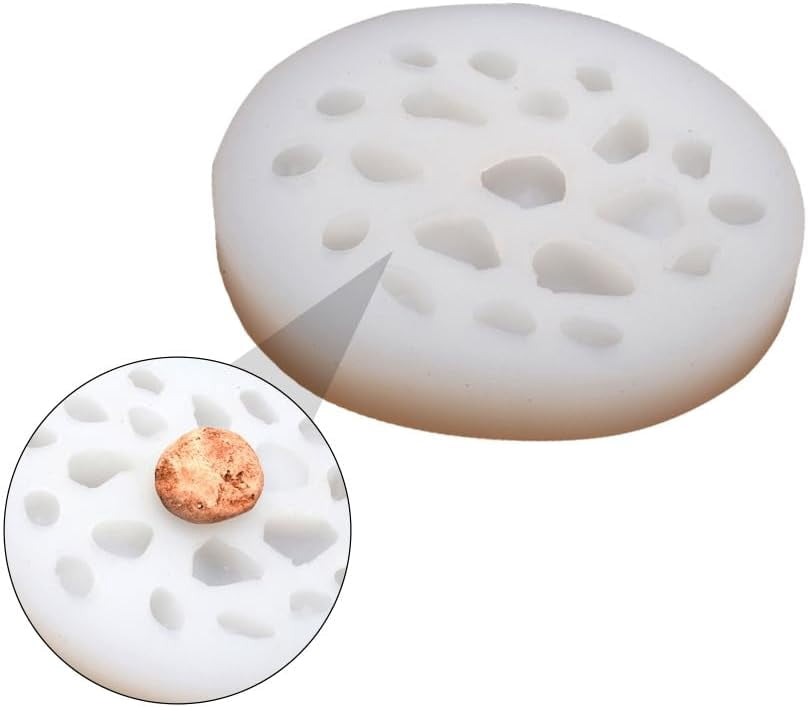ABCISI 2pcs Irregular Pebbles Resin Molds, Silicone Stone Rock Mold, 20 Cavity River Pebble Shaping Molds, Stone Shaper Form Mold for Stones Making Decor DIY Crafting