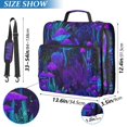 thumbnail image 2 of FORMRS Zipper Binder with Shoulder Strap 2-inch Ring 500 Sheet Capacity File Bag, Night Mushrooms Pattern, 2 of 5