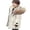 Beige, variant on Winter Windproof Puffer Coat for Boys Girls 𝗙𝘂r Hooded 𝗪aterproof Zip Down Jacket Toddler Kids Warm Outerwear