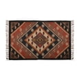 thumbnail image 2 of Wool Jute Kilim Rug, Handwoven, Decorative Kilim Dhurrie Rug, Accent Traditional Indian/WOOL JUTE RUGS Bohemian Modern Gifts Rug ( 8x10 Ft ) ( KILM- 73 ), 2 of 6