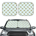 thumbnail image 2 of Daiia Cartoon Sea Turtle 2PCS Car Windshield Sun Shade, Foldable Sun Shield for Car Front Window, Auto Sun Blocker Visor Protector Universal for Truck SUV Pickup-Large, 2 of 7