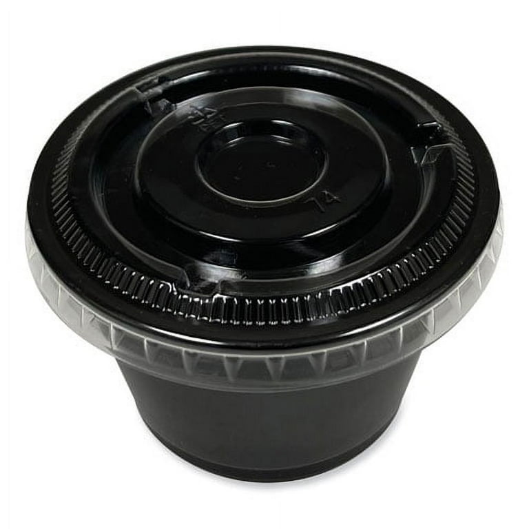 Souffle/Portion Cups, 4 oz, Polypropylene, Black, 2,500/Carton Souffle/Portion Cups, 4 oz, Polypropylene, Black, 2,500/Carton