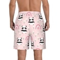 thumbnail image 3 of KLL Cute Cartoon Panda Men's Casual Summer Beach Shorts Hawaiian Shorts with Pockets-3X-Large, 3 of 5