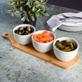 thumbnail image 2 of Gibson Home Gracious Dining 3 Piece Tidbit Bowl Set with Bamboo Tray, 2 of 5