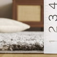 thumbnail image 5 of SAFAVIEH Arizona Basil Geometric Shag Area Rug, Brown/Ivory, 6'7" x 6'7" Round, 5 of 11