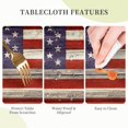 thumbnail image 6 of Usa American Flag July 4th Memorial Day Patriotic Round Tablecloth Waterproof Wipeable Tablecloth Cover Home Restaurant Kitchen Picnic Party Decoration 60 Inch Circular Tablecloth for 20-47 Inch, 6 of 6