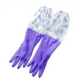 thumbnail image 7 of 1 Pair Waterproof Housework Long Cuff Rubber Latex Bowl Clothes Cleaning Gloves, 7 of 7