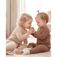 thumbnail image 3 of 2T Baby Girls Clothes 3T Girls 3 Pack Fall Winter Outfits Set Toddler Girl Long Sleeve Top Pants 6PCS Clothing Set Brown, 3 of 6