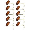thumbnail image 2 of 10Pcs Amber 2 Led Light Oval Clearance Trailer Car Truck Side Marker Tail Lamp, 2 of 5