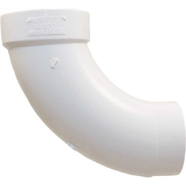 NIBCO I48072LT112 1-1/2 in. PVC DWV Spigot x Hub Long Turn 90 Degree Elbow Fitting