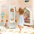 thumbnail image 4 of Costway Kids Vanity Set Princess Makeup Dressing Table & Chair Set with Kids Jewelry Armoire White, 4 of 9