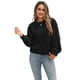thumbnail image 5 of Suéter de Punto de Cuello Redondo para Mujer, Larga, con Lazo en la Espalda Negro XL, 5 of 10