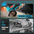 thumbnail image 4 of 12V Angle Grinder, 19500rpm Mini Cordless Brush Angle Grinder Kit, Angle Grinding Tool with 2pcs Batteries for Wood Metal Cutting, Polishing, Grinding (brush), 4 of 7
