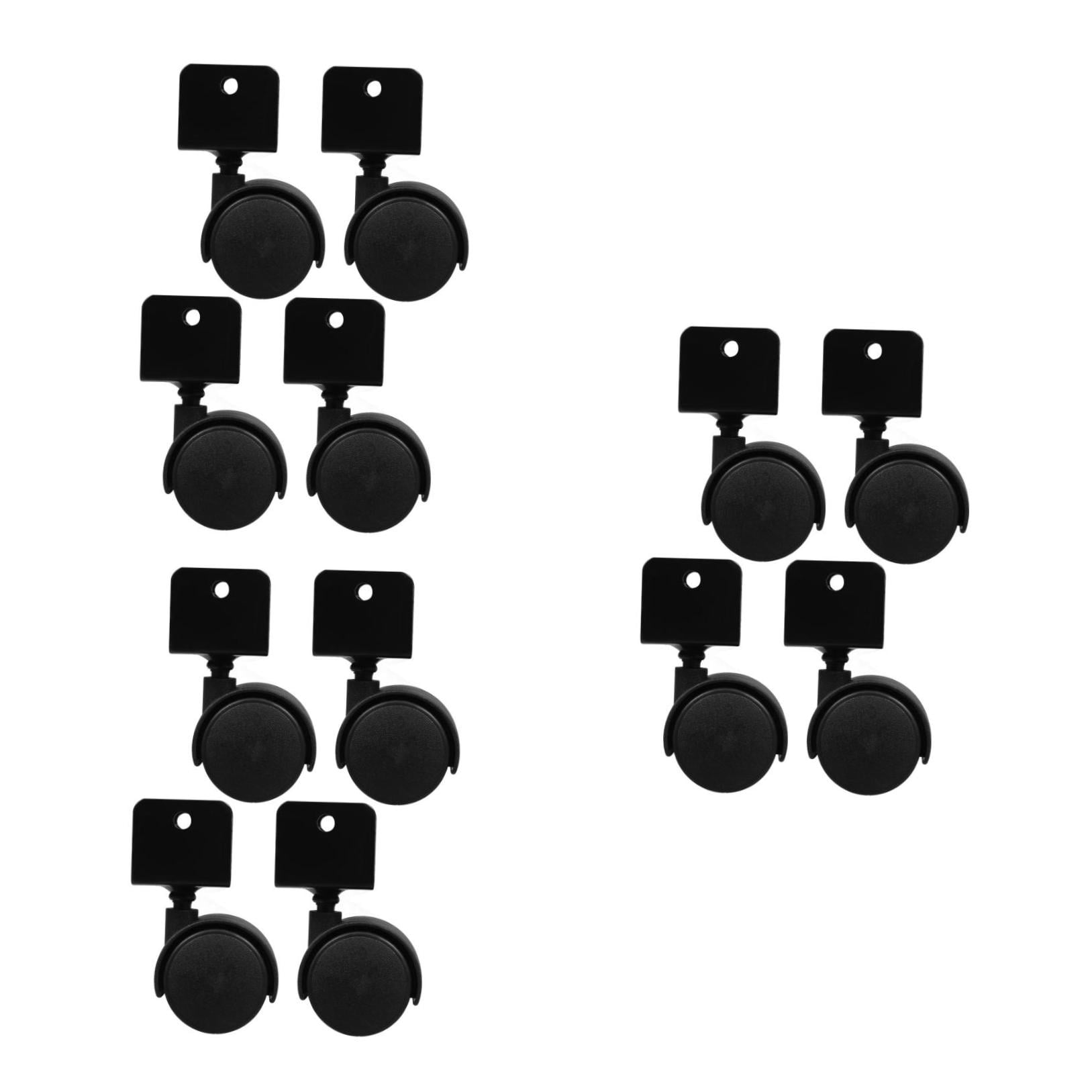 OUNONA 12 pcs Universal Wheel Mini Caster Wheels Small Wheels Furniture U Clamp Bracket Caster Wheels For Furniture Desk And Office Chair