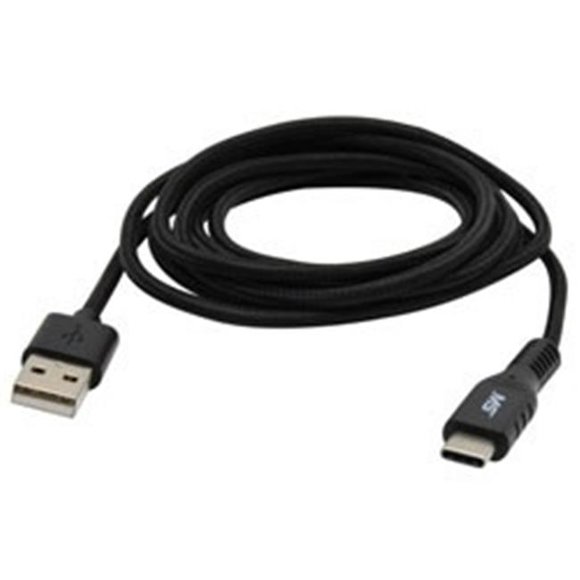 MobileSpec MB06633 Câble de Charge et Synchronisation USB-C 7 Pieds Noir