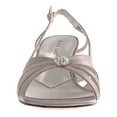 thumbnail image 4 of Women's David Tate Rosette Slingback Silver Satin 9 M, 4 of 7