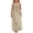 Khaki, variant on Kid Girls Backless Cami Dress Spaghetti Strap House Dress Green Flowy Dress Maxi Sundress Beach Dress for Girls