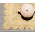 thumbnail image 4 of Scalloped Jute Rug, Natural Scallop Rug, Scalloped Edge Rug, Jute Area Rug, Boho Jute Rug Custom Size Rug, Jute Runner Rug, Bohemian Rug, 4 of 5