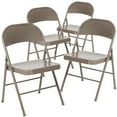 thumbnail image 3 of Emma + Oliver 4 Pack Double Braced Gray Metal Folding Chair, 3 of 13