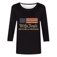 thumbnail image 4 of MEICHEN 250 Anniversary USA Shirt Womens 250th 3/4 Sleeve Flag Graphic American Patriotic Wear Birthday T Shirt, 4 of 4